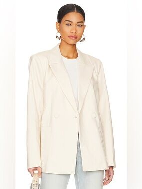 Good American The Boss Blazer 2.0 in Bone